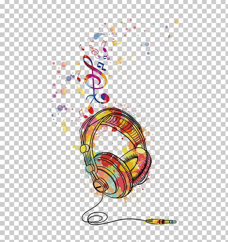 T-shirt Microphone Headphones Watercolor Painting PNG, Clipart, Art, Circle, Col, Color Headphones, Color Pencil Free PNG Download