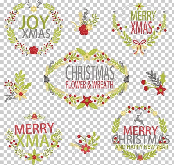 Floral Design Flower Christmas Wreath Euclidean PNG, Clipart, Border, Branch, Clip Art, Creative Christmas, Design Free PNG Download