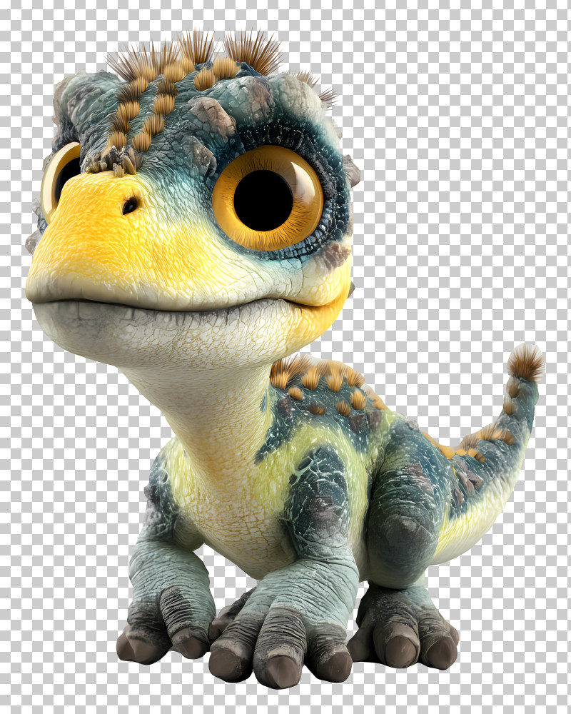 Baby Dinosaur - Adorable Dinosaur With Big Eyes PNG