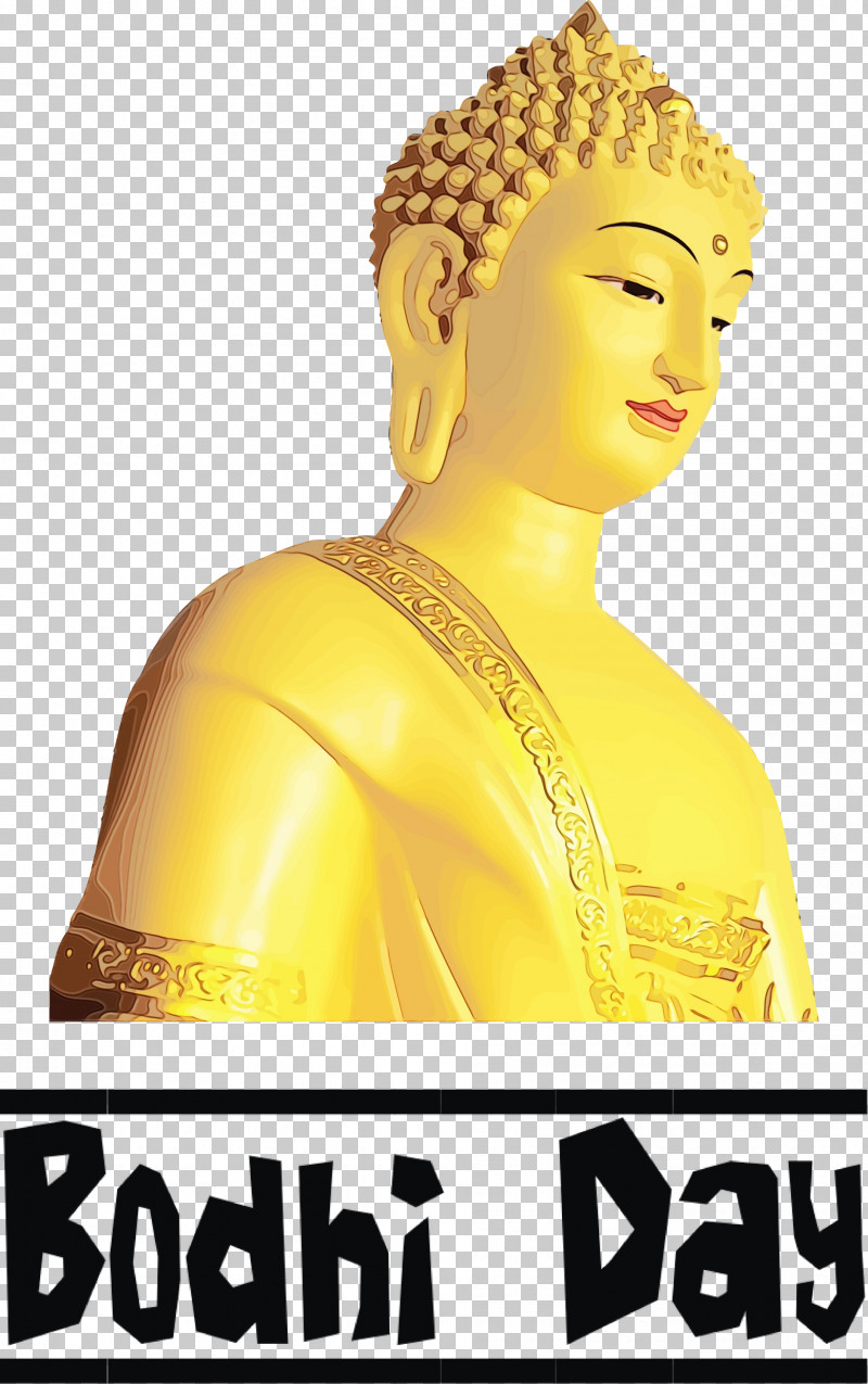 Yellow Statue Character Meter Gautama Buddha PNG, Clipart, Bodhi Day, Character, Gautama Buddha, Meter, Paint Free PNG Download