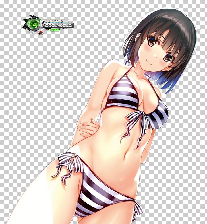 Saekano: How To Raise A Boring Girlfriend Black Hair Anime Brown Hair Cospa PNG, Clipart, Arm, Black Hair, Cartoon, Cg Artwork, Computer Free PNG Download