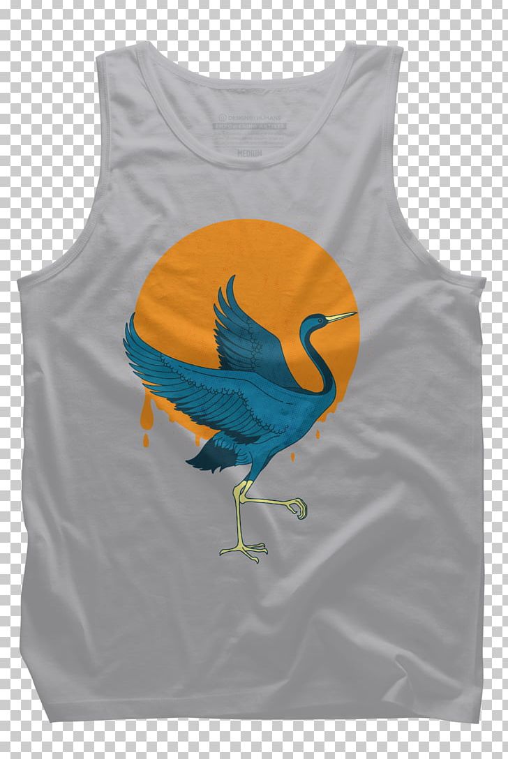T-shirt Feather Sleeveless Shirt Outerwear PNG, Clipart, Beak, Bird, Blue, Clothing, Feather Free PNG Download