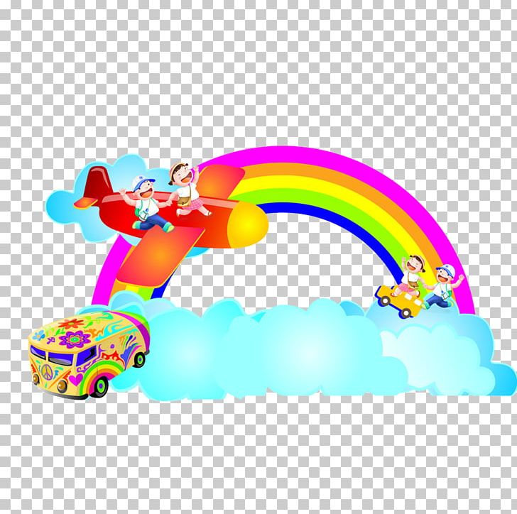 Cartoon Rainbow PNG, Clipart, Aircraft, Animation, Art, Baiyun, Car Free PNG Download