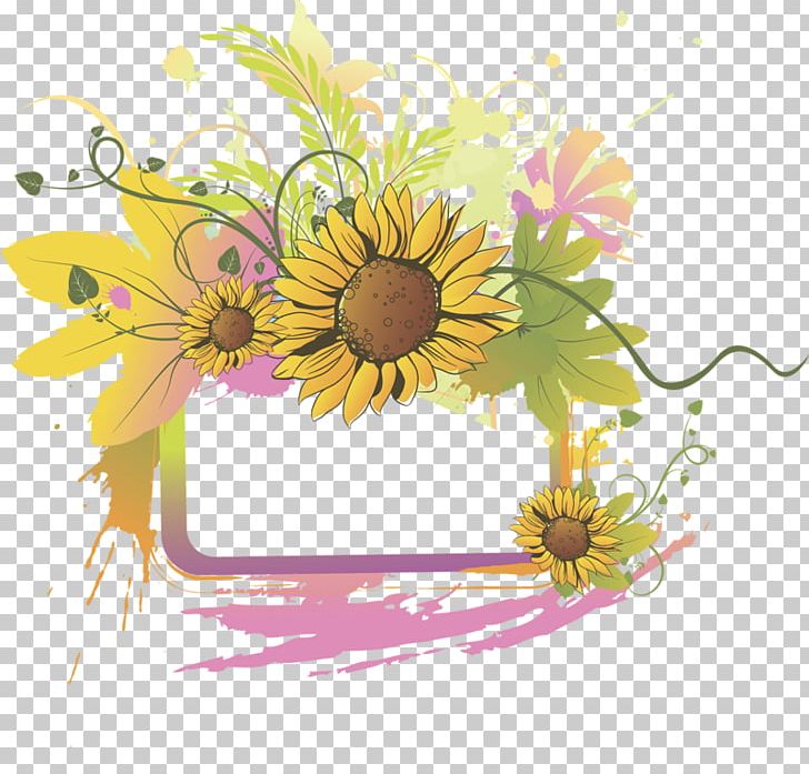 Common Sunflower Wedding Invitation Euclidean PNG, Clipart, Art, Border, Border Frame, Certificate Border, Christmas Border Free PNG Download