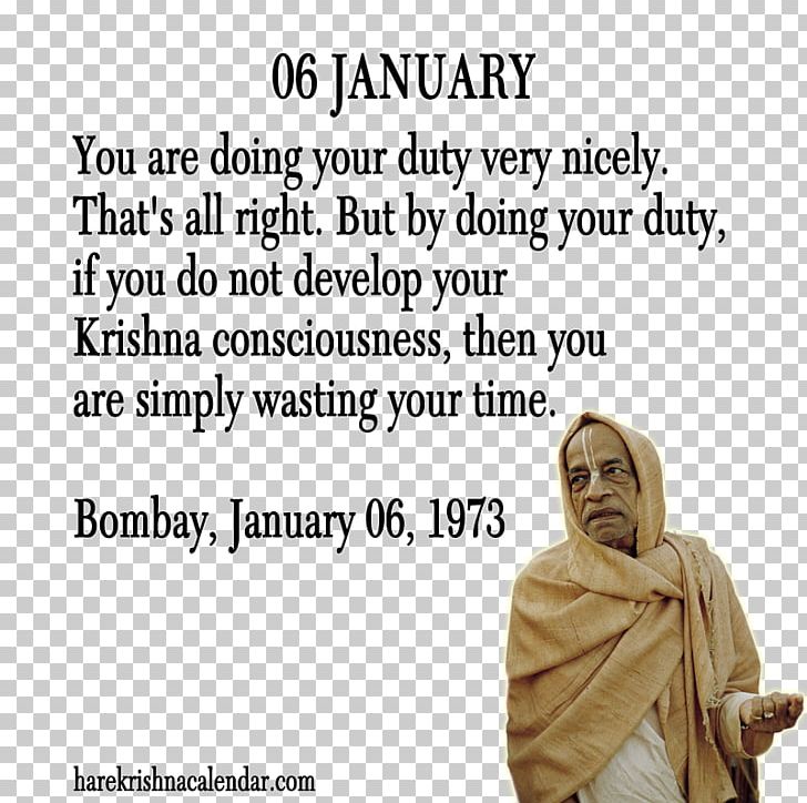 Quotation On Chanting Hare Krishna January Saying PNG, Clipart, 6 January, Brand, Calendar, C Bhaktivedanta Swami Prabhupada, Emotion Free PNG Download