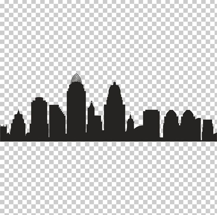 Cincinnati Skyline Silhouette PNG, Clipart, Animals, Art, Black And White, Cincinnati, City Free PNG Download