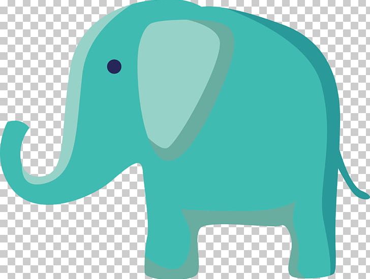 Indian Elephant Blue PNG, Clipart, Animal, Animals, Big Ears, Blue, Blue Abstract Free PNG Download