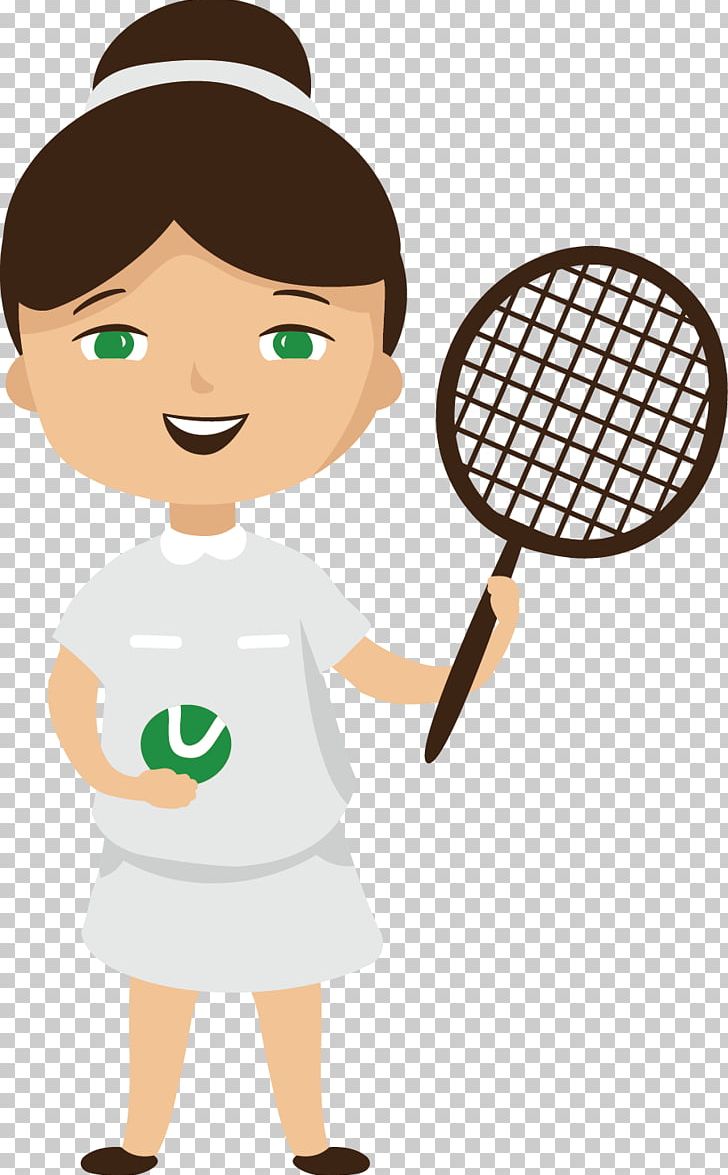 Tennis Girl Racket Illustration PNG, Clipart, Badminton, Ball, Boy, Cartoon, Cartoon Tennis Racket Free PNG Download