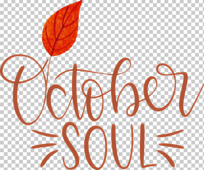 October Soul October PNG, Clipart, Biology, Calligraphy, Geometry, Leaf, Line Free PNG Download