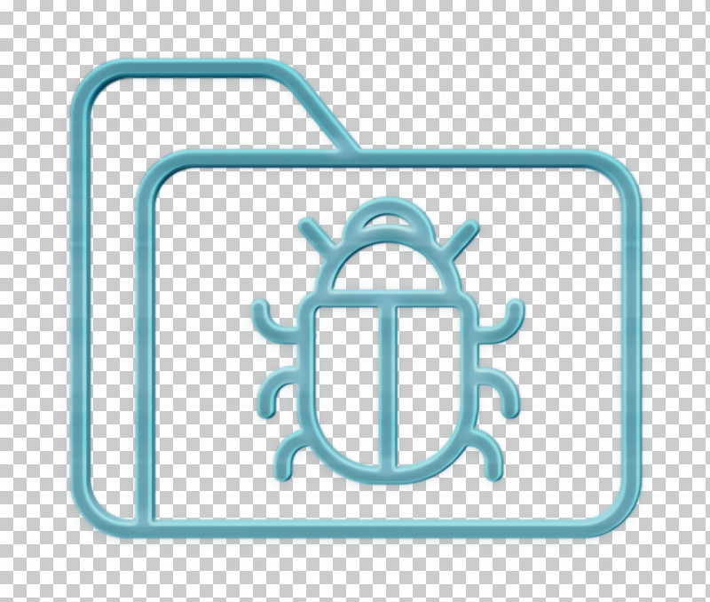 Folder Icon Cyber Icon Virus Icon PNG, Clipart, Aqua, Cyber Icon, Folder Icon, Line, Symbol Free PNG Download