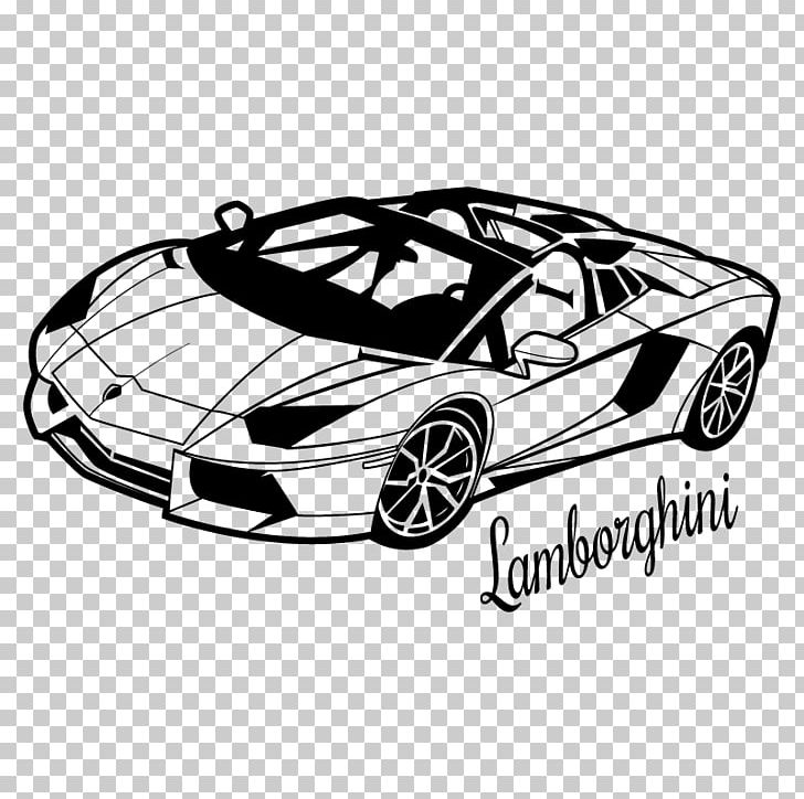 Lamborghini Aventador Sports Car Lamborghini Murciélago PNG, Clipart, Automotive, Automotive Design, Black And White, Brand, Car Free PNG Download