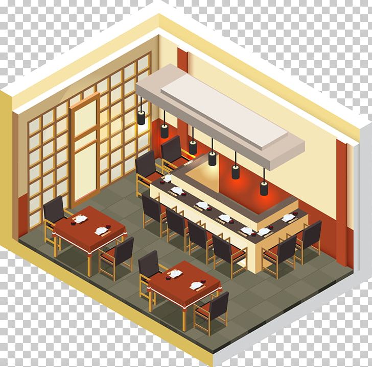 Japanese Cuisine Sushi Restaurant Isometric Projection Bar PNG, Clipart, Art, Christmas Decoration, Decorated Vector, Decoration, Decorative Free PNG Download