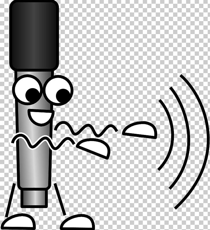 Microphone Sound Wave Comics PNG, Clipart, Area, Black And White, Cartoon, Comics, Drawing Free PNG Download