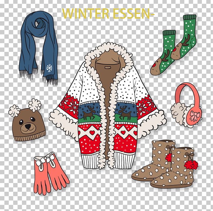 Winter Clothing Euclidean PNG, Clipart, Cartoon, Christmas Decoration, Christmas Ornament, Design Element, Elements Free PNG Download