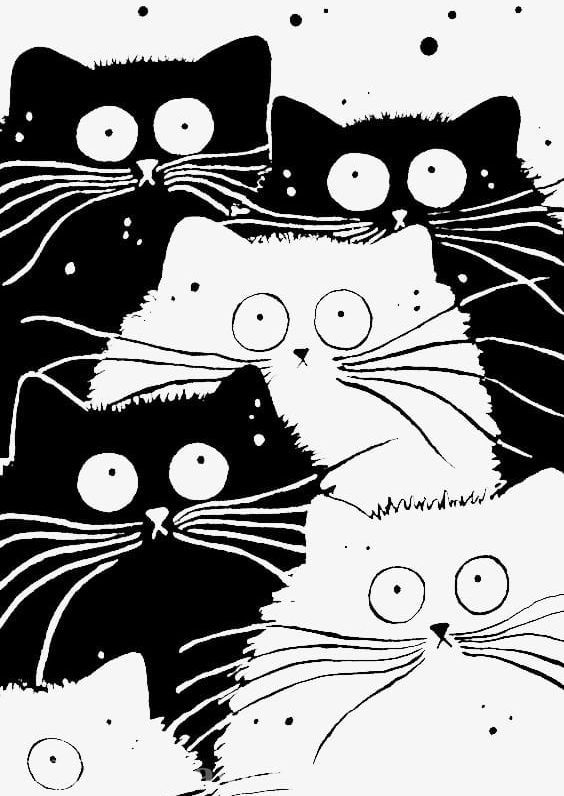 Cartoon Cat PNG, Clipart, Animal, Bizarre, Black And White, Cartoon, Cartoon Clipart Free PNG Download
