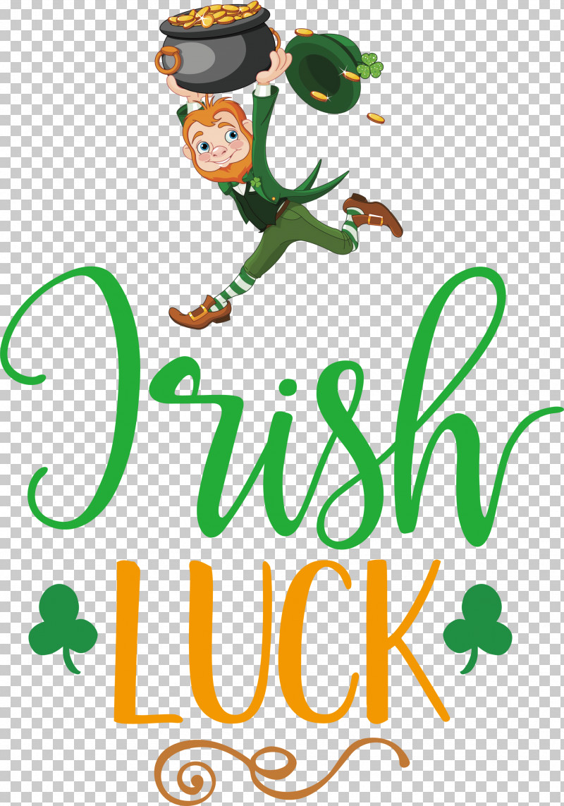 Irish Luck Saint Patrick Patricks Day PNG, Clipart, Behavior, Cartoon, Flower, Happiness, Leaf Free PNG Download