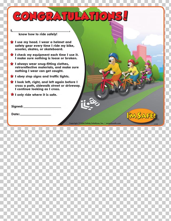 Bicycle Safety I'm Safe PNG, Clipart, Advertising, Architectural Engineering, Area, Award, Bicycle Free PNG Download