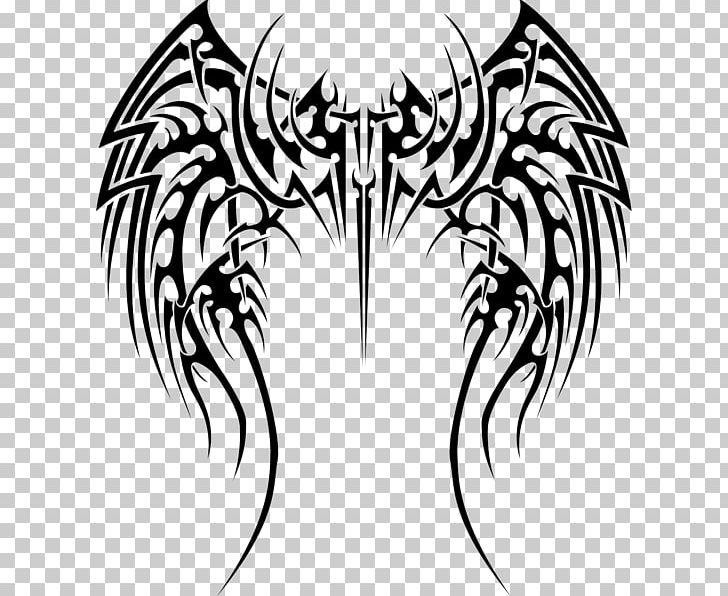 Tattoo Tribe Angel PNG, Clipart, Ala, Art, Artwork, Black, Black And White Free PNG Download