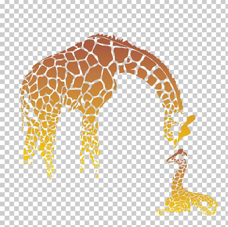Download Mom And Baby Giraffe Clipart