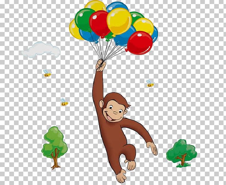 Wall Decal Sticker Curious George PNG, Clipart, Accent Wall, Area, Baby Toys, Balloon, Cartoon Free PNG Download
