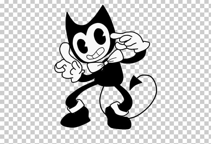 Cat Black And White Bendy And The Ink Machine PNG, Clipart, Animals, Art, Bendy And The Ink Machine, Black, Carnivoran Free PNG Download