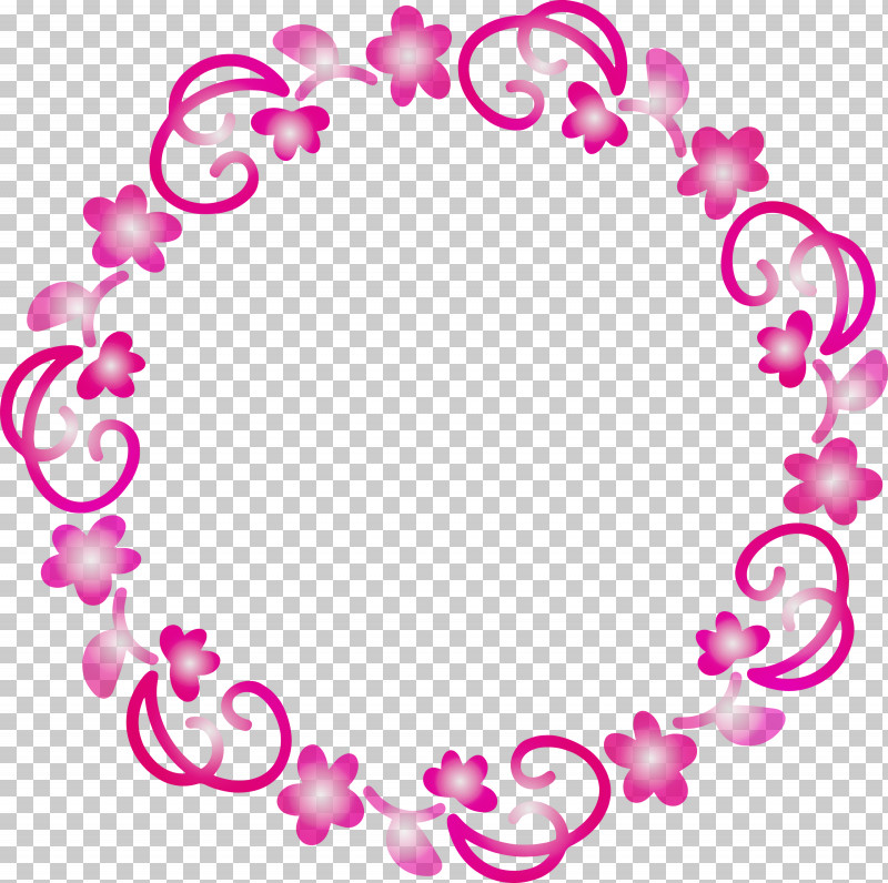 Pink Heart Circle Ornament Magenta PNG, Clipart, Circle, Floral Frame, Flower, Flower Frame, Heart Free PNG Download