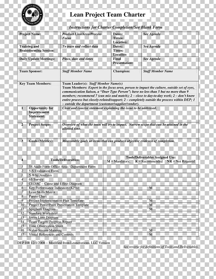 Project Charter Template Document Project Management PNG, Clipart,  Free PNG Download