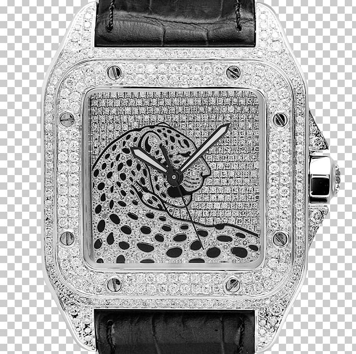 Cartier Santos 100 Watch Strap Diamond PNG, Clipart, Accessories, Bling Bling, Brand, Brilliant, Carat Free PNG Download