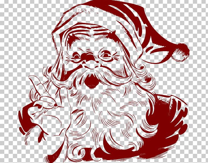 Santa Claus Christmas Black And White PNG, Clipart, Art, Black And White, Christmas, Christmas Card, Drawing Free PNG Download