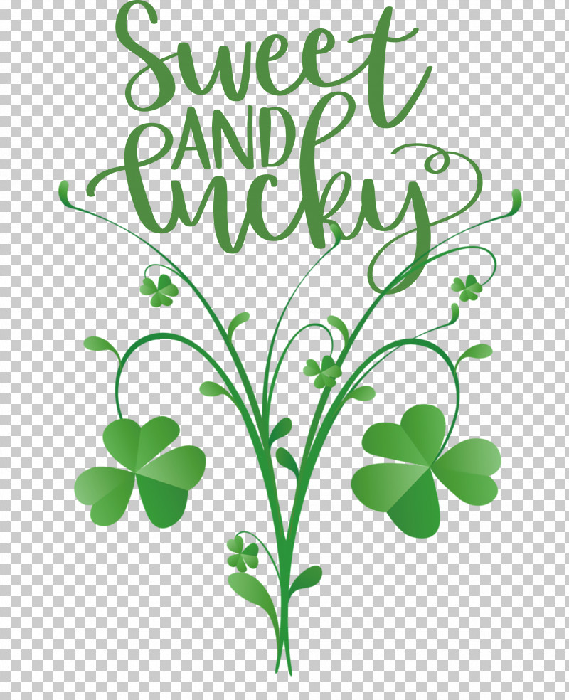Sweet And Lucky St Patricks Day PNG, Clipart, Flower, Green, Herb, Herbal Medicine, Leaf Free PNG Download