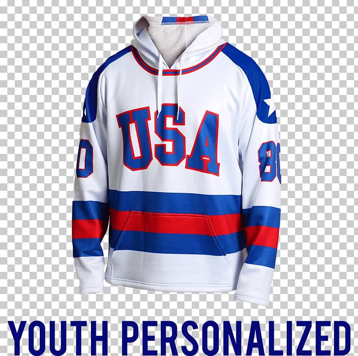 Miracle On Ice Hoodie United States National Men's Hockey Team Ice Hockey At The Olympic Games Sports Fan Jersey PNG, Clipart, Blue, Bluza, Brand, Electric Blue, Hockey Field Free PNG Download
