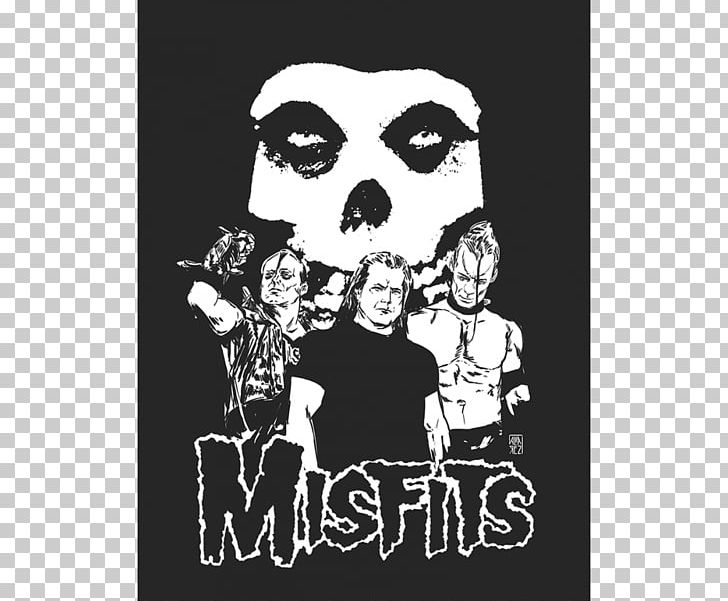 T-shirt Misfits Punk Rock Samhain PNG, Clipart, Black, Black And White, Bone, Brand, Clothing Free PNG Download