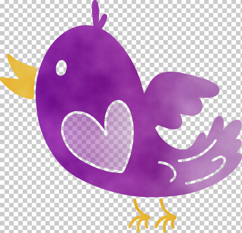 Purple Violet Wing Heart Butterfly PNG, Clipart, Butterfly, Cartoon Bird, Cute Bird, Heart, Paint Free PNG Download