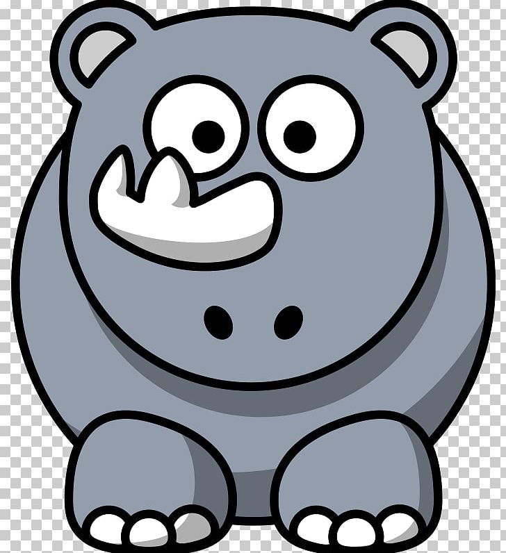 Rhinoceros Cartoon PNG, Clipart, Animation, Artwork, Bear, Black And White, Carnivoran Free PNG Download