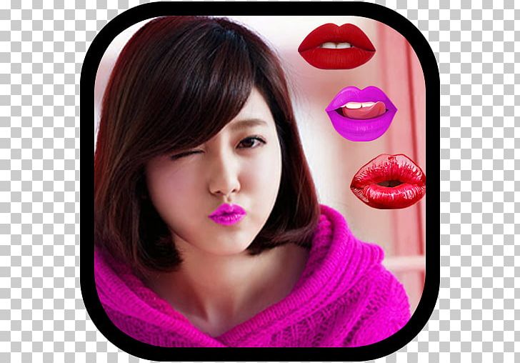 Lipstick Lip Gloss Hair Coloring Eyelash PNG, Clipart, Bangs, Beauty, Beautym, Black Hair, Brown Hair Free PNG Download