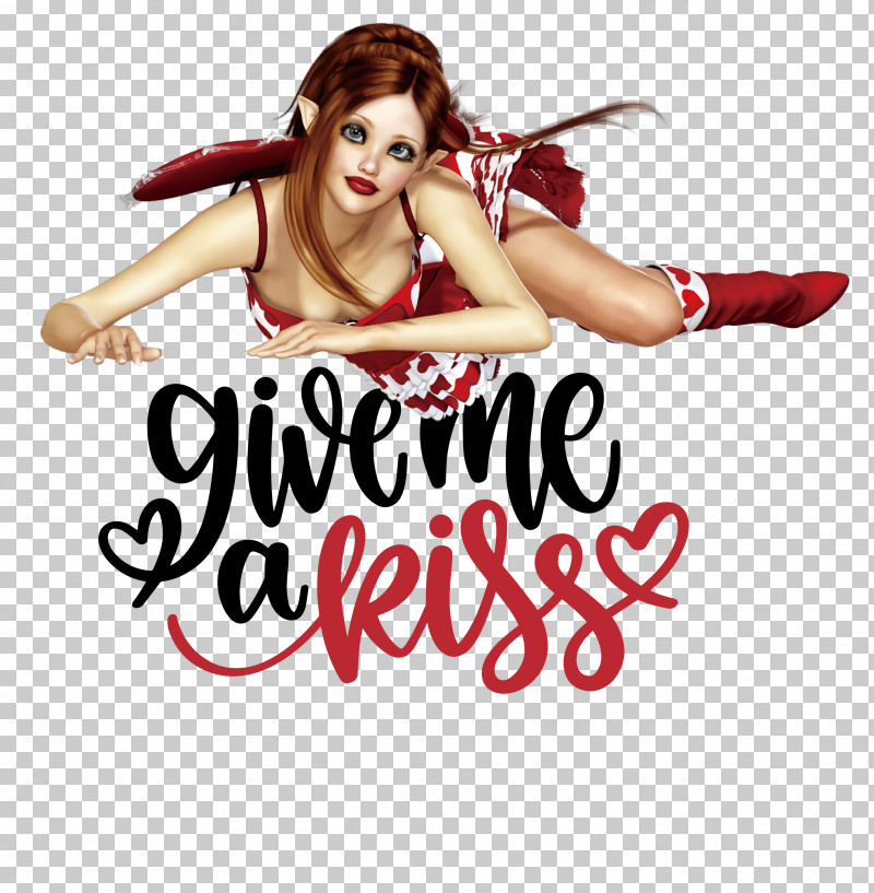 Give Me A Kiss Valentines Day Love PNG, Clipart, Character, Kiss, Logo, Love, Pinup Girl Free PNG Download