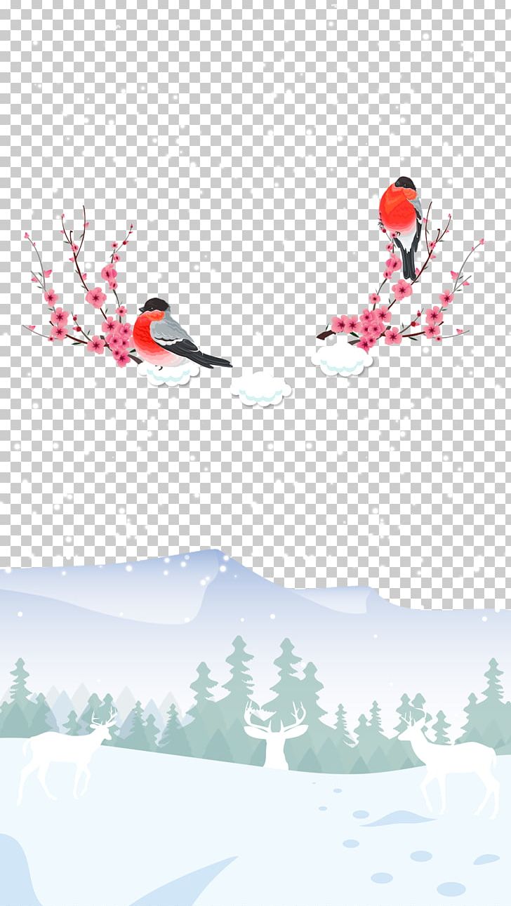 Dongzhi Winter Poster Illustration PNG, Clipart, Art, Beak, Bird, Branch, Chinese New Year Free PNG Download