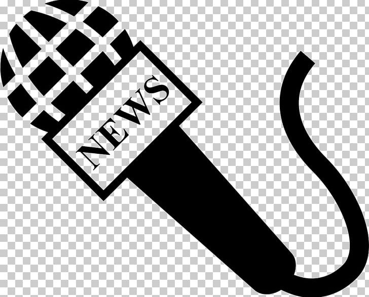 Journalist Newspaper Microphone News Presenter PNG, Clipart, Audio, Black, Black And White, Brand, Clip Art Free PNG Download