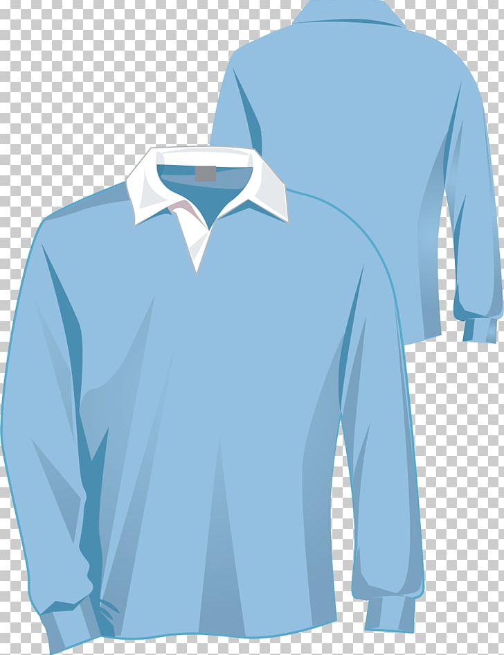 Long-sleeved T-shirt Dress Shirt Long-sleeved T-shirt Clothing PNG, Clipart, Blue, Brand, Collar, Electric Blue, Mens Vector Free PNG Download