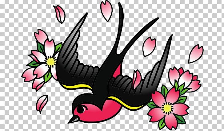 Cherry Blossom Old School (tattoo) Swallow Tattoo PNG, Clipart, Art,  Artwork, Beak, Blossom, Butterfly Free PNG