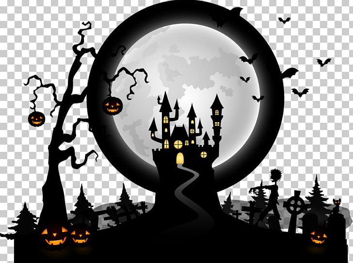 Halloween Euclidean PNG, Clipart, Bat, Black And White, Brand, Castle, Computer Wallpaper Free PNG Download