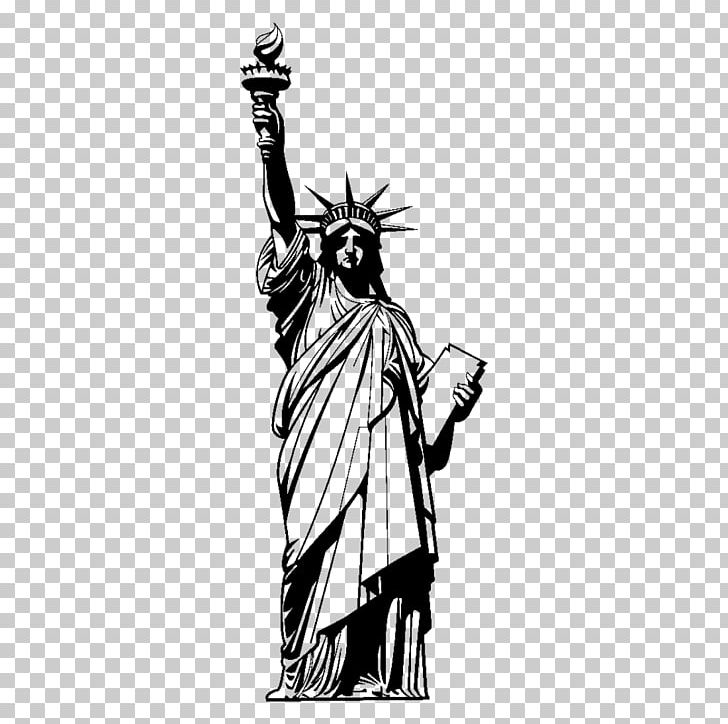 Statue Of Liberty Drawing PNG, Clipart, Art, Black And White, Clip Art, Cold Weapon, Costume Design Free PNG Download