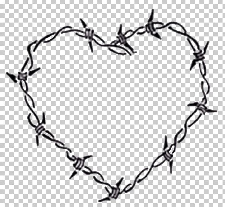 Barbed Wire Drawing Heart PNG, Clipart, Area, Barb, Barb Wire, Black And White, Body Jewelry Free PNG Download