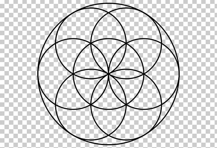 Seed Of Life Acupuncture Geometry Overlapping Circles Grid Vesica Piscis PNG, Clipart, Angle, Area, Ball, Black And White, Centre Free PNG Download