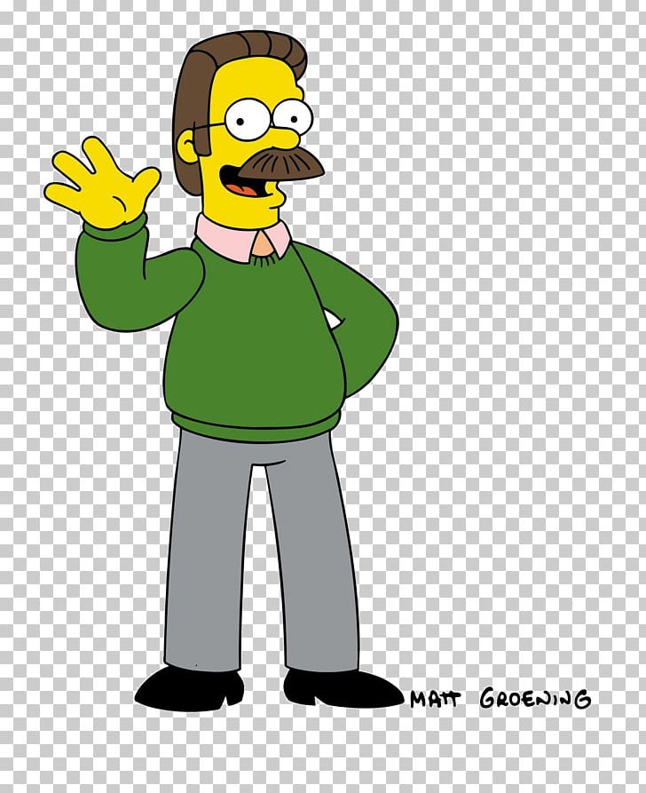 Ned Flanders Cartoon Character Moustache PNG, Clipart, Art, Beak, Bird, Cartoon, Cartoon Character Free PNG Download