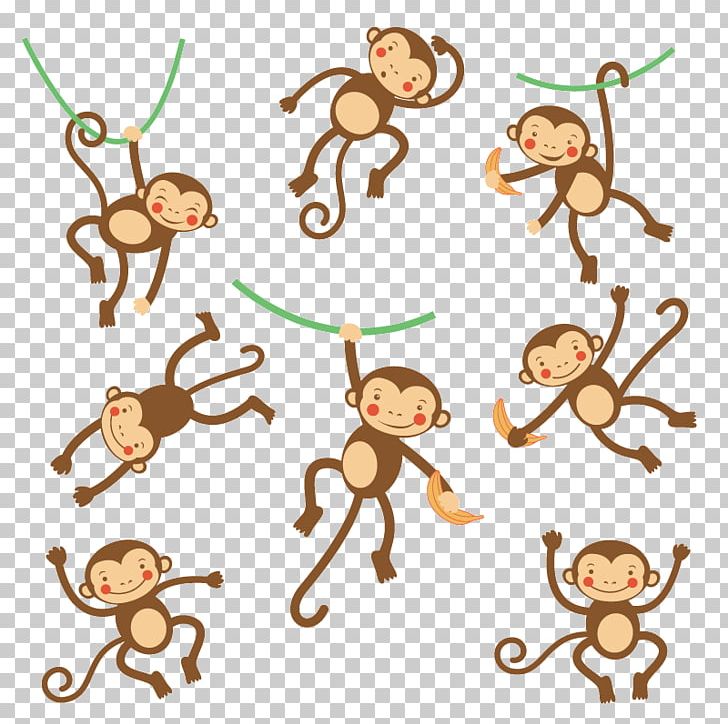 Monkey Cartoon Illustration PNG, Clipart, Animals, Cartoon Character, Cartoon Cloud, Cartoon Eyes, Cartoons Free PNG Download
