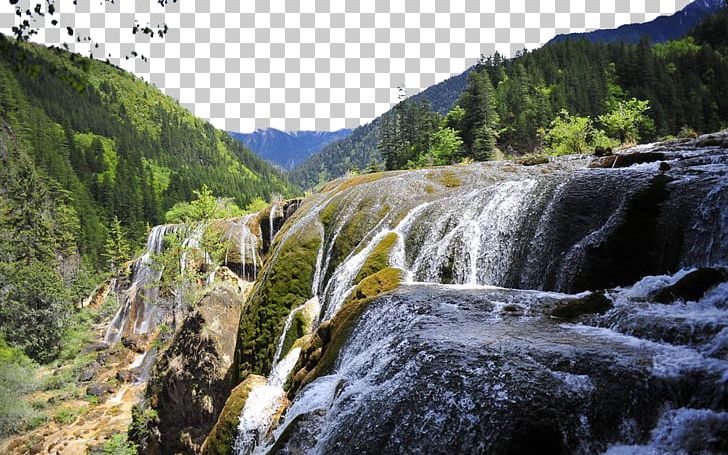 Jiuzhaigou Pearl Shoal Waterfall Huanglong Tourism PNG, Clipart, Attractions, Beach, Fig, Map, Pearls Free PNG Download