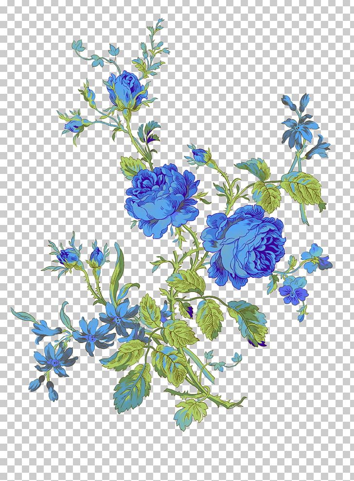 Flower Painting PNG, Clipart, Blue, Blue Flower, Blue Rose, Branch, Computer Icons Free PNG Download