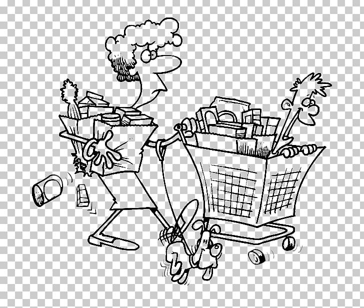 Coloring Book Shopping Cart Grocery Store PNG, Clipart, Angle, Area, Black And White, Cart, Cartoon Free PNG Download