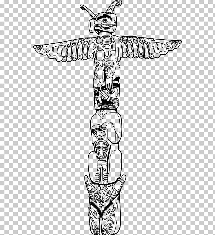 Totem Pole Coloring Book Indigenous Peoples Of The Americas Native Americans In The United States PNG, Clipart, Arm, Art, Black And White, Body Jewelry, Child Free PNG Download